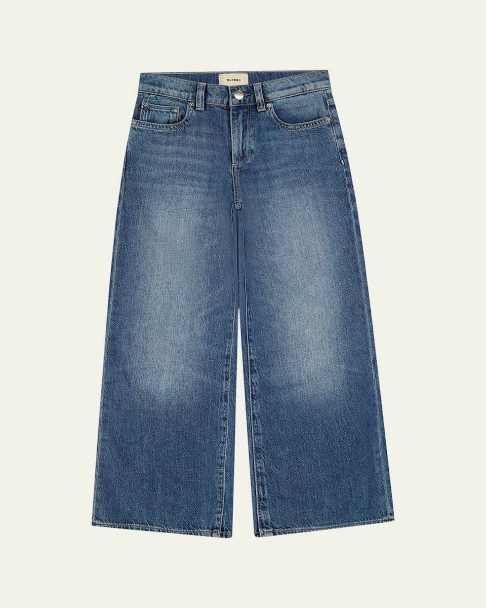 Girl's Nini Wide-Leg Denim Jeans, Size 7-16